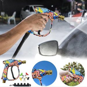 Pištolj za visokotlačni perač - 5 mlaznica, 1L boca za sapun, metal | WASHGUN